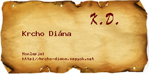 Krcho Diána névjegykártya